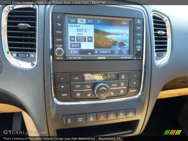 Brilliant Black Crystal Pearl / Black/Tan 2011 Dodge Durango Citadel 4x4