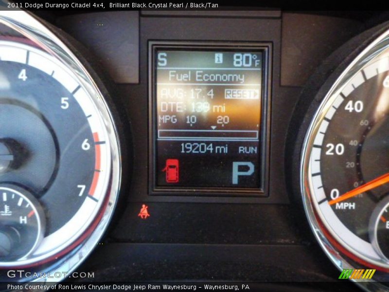 Brilliant Black Crystal Pearl / Black/Tan 2011 Dodge Durango Citadel 4x4