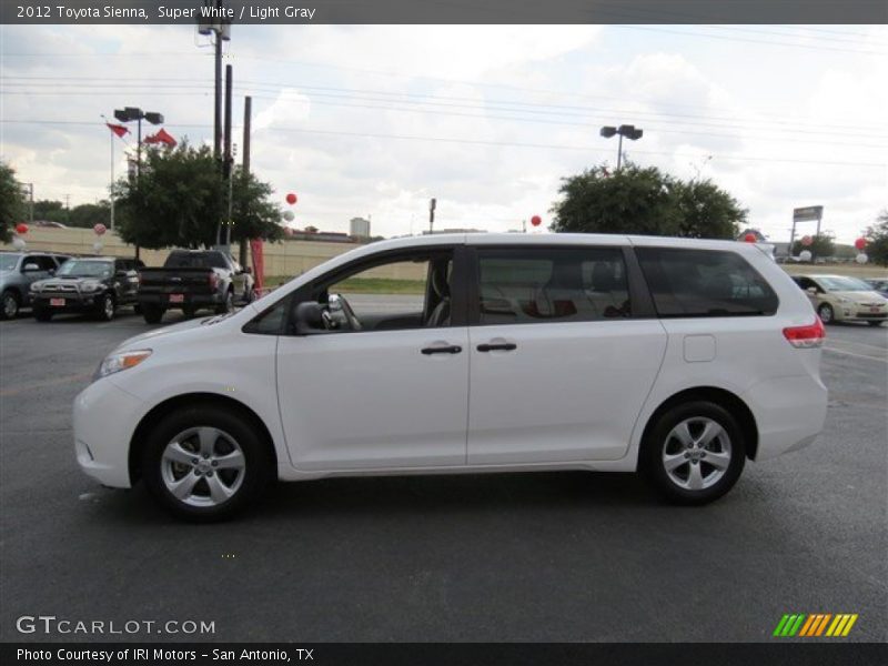 Super White / Light Gray 2012 Toyota Sienna