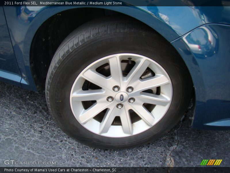 Mediterranean Blue Metallic / Medium Light Stone 2011 Ford Flex SEL