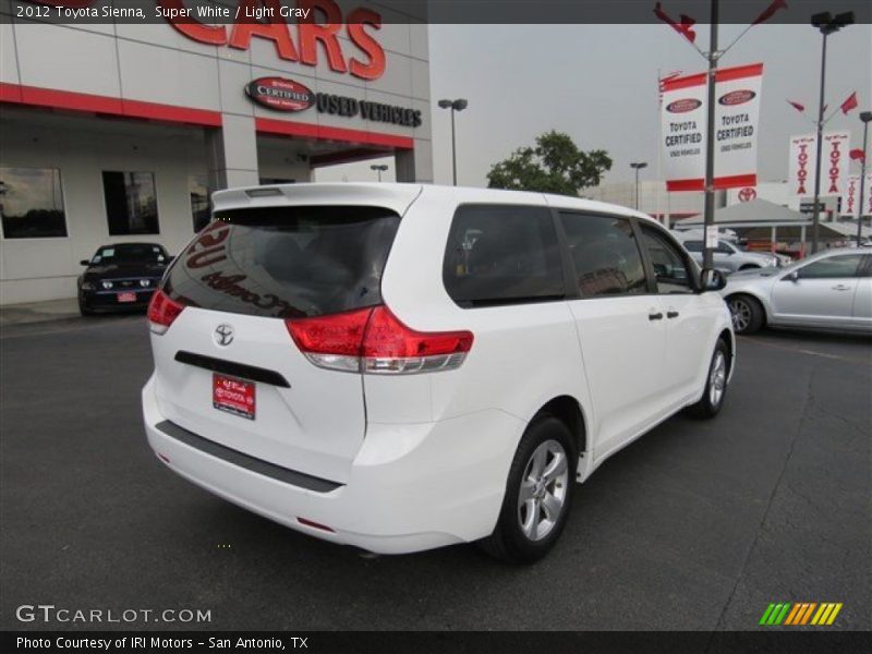Super White / Light Gray 2012 Toyota Sienna