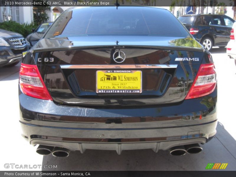 Black / Black/Sahara Beige 2010 Mercedes-Benz C 63 AMG