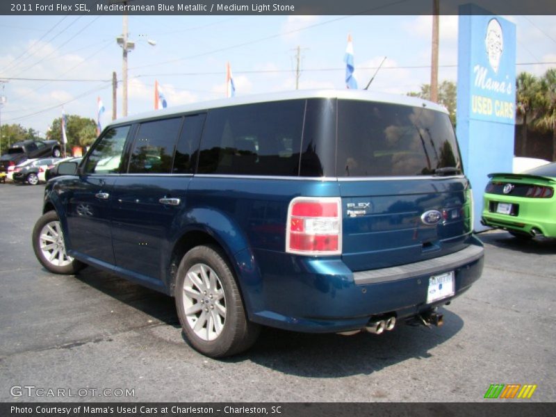 Mediterranean Blue Metallic / Medium Light Stone 2011 Ford Flex SEL