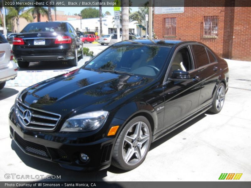 Black / Black/Sahara Beige 2010 Mercedes-Benz C 63 AMG
