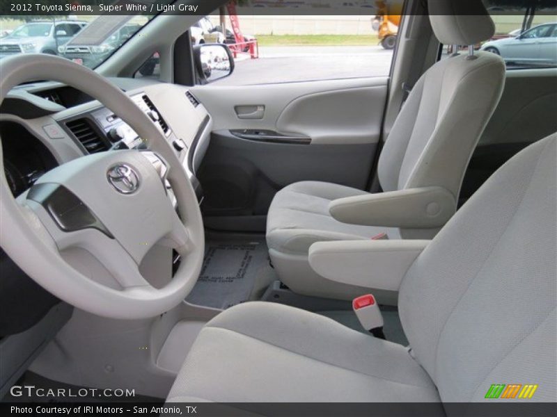 Super White / Light Gray 2012 Toyota Sienna