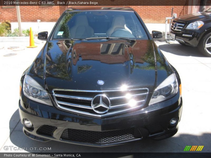 Black / Black/Sahara Beige 2010 Mercedes-Benz C 63 AMG