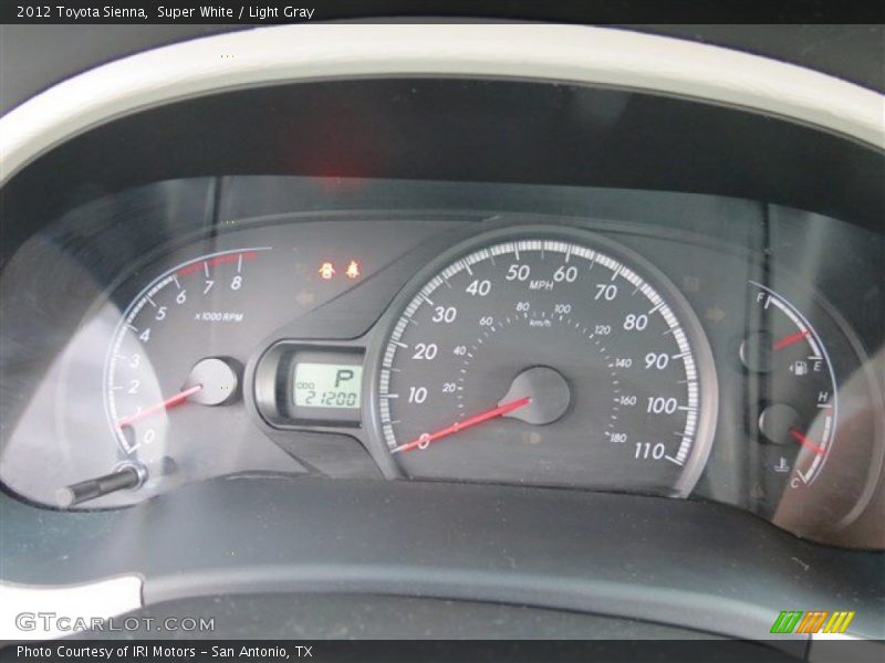 Super White / Light Gray 2012 Toyota Sienna