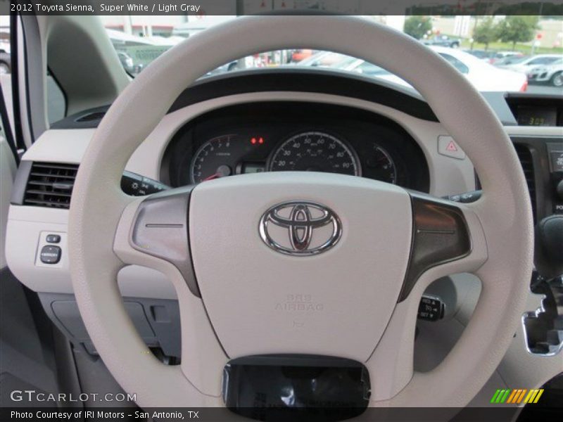 Super White / Light Gray 2012 Toyota Sienna