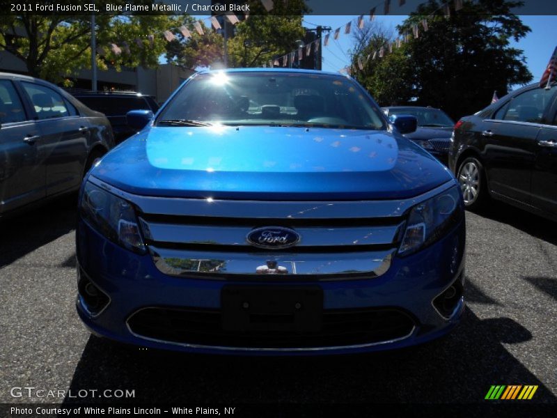 Blue Flame Metallic / Charcoal Black 2011 Ford Fusion SEL