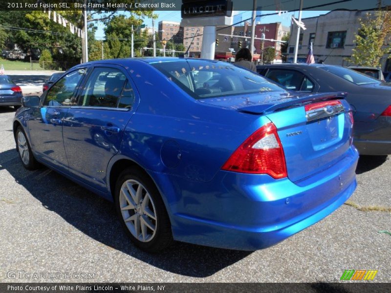 Blue Flame Metallic / Charcoal Black 2011 Ford Fusion SEL
