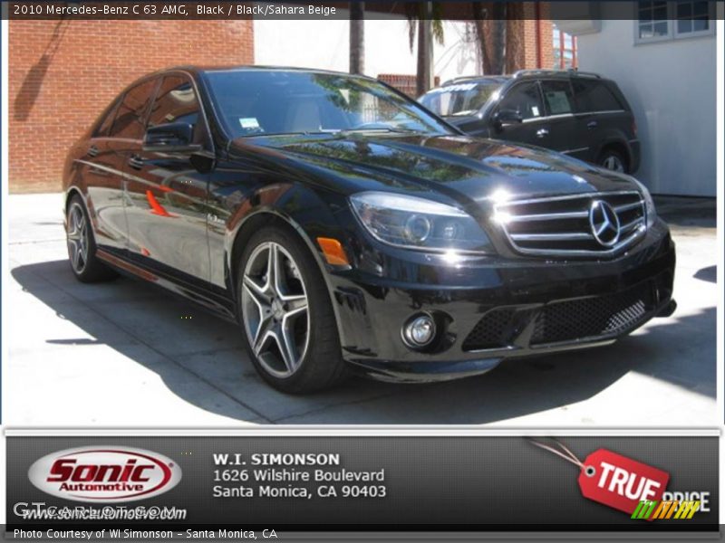 Black / Black/Sahara Beige 2010 Mercedes-Benz C 63 AMG