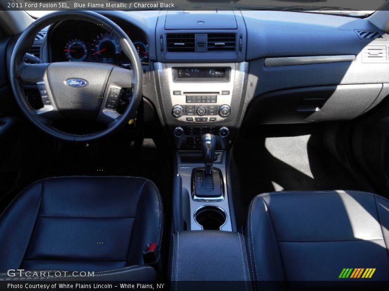 Blue Flame Metallic / Charcoal Black 2011 Ford Fusion SEL
