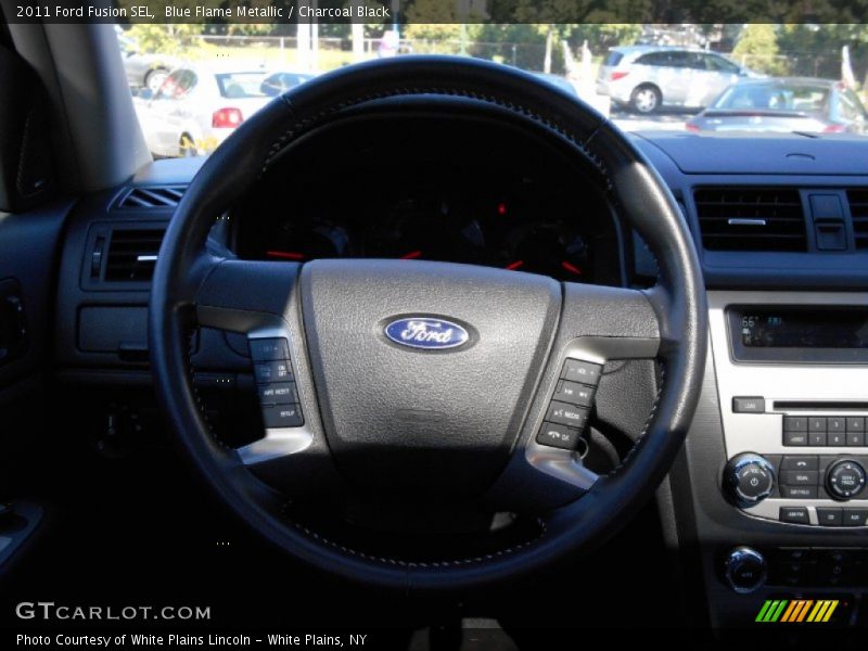 Blue Flame Metallic / Charcoal Black 2011 Ford Fusion SEL