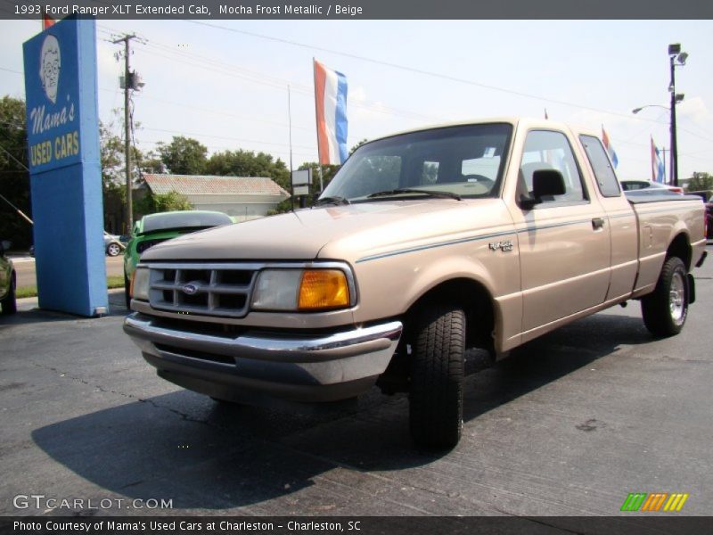 Mocha Frost Metallic / Beige 1993 Ford Ranger XLT Extended Cab