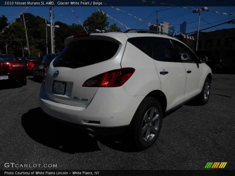 Glacier White Pearl / Beige 2010 Nissan Murano SL AWD