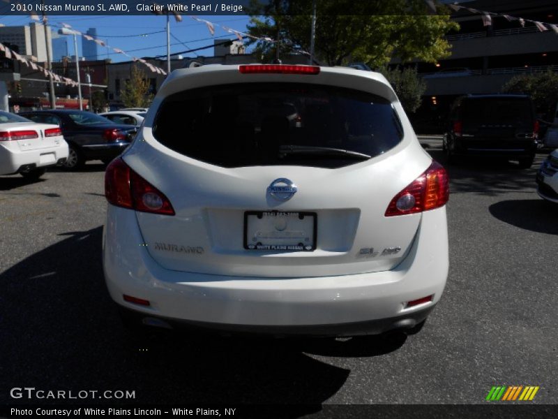 Glacier White Pearl / Beige 2010 Nissan Murano SL AWD