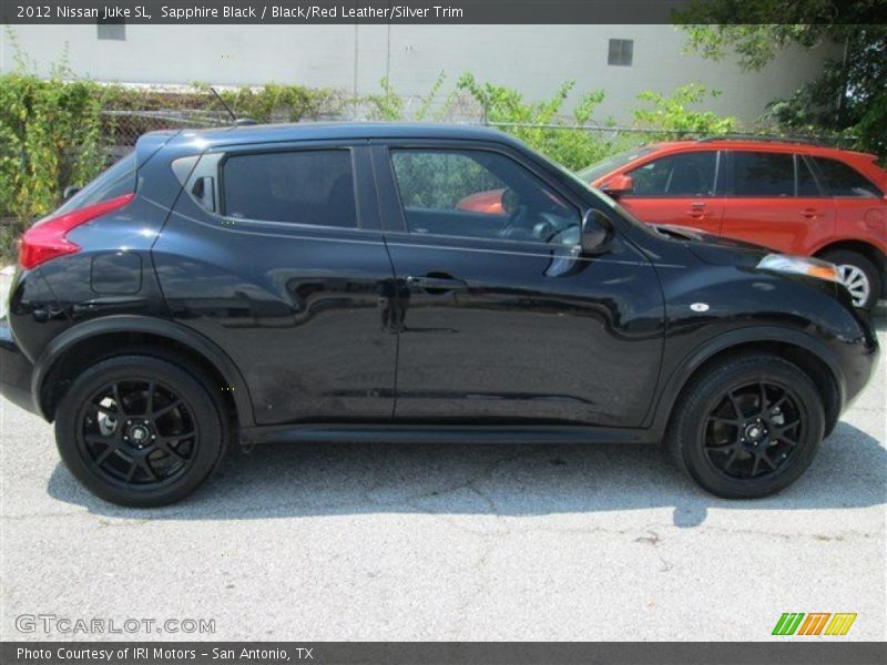 Sapphire Black / Black/Red Leather/Silver Trim 2012 Nissan Juke SL