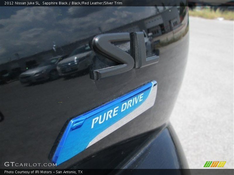 Sapphire Black / Black/Red Leather/Silver Trim 2012 Nissan Juke SL