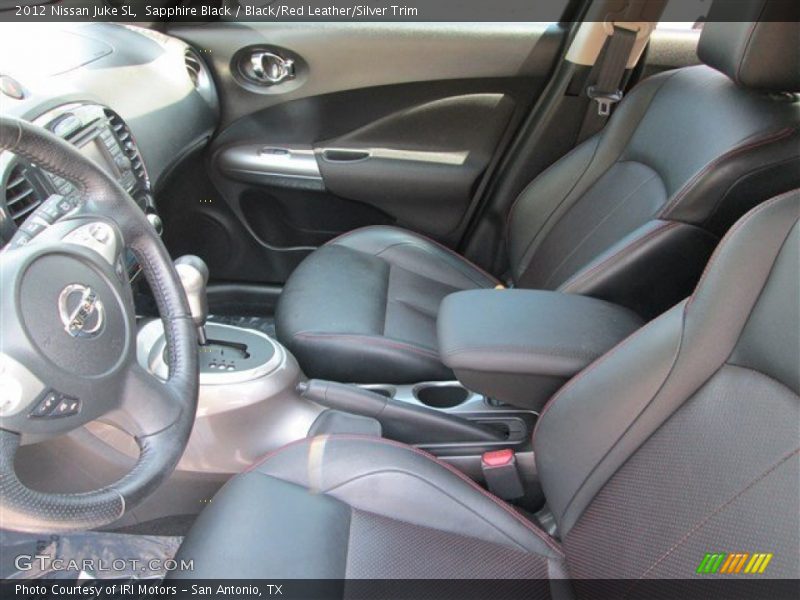 Sapphire Black / Black/Red Leather/Silver Trim 2012 Nissan Juke SL