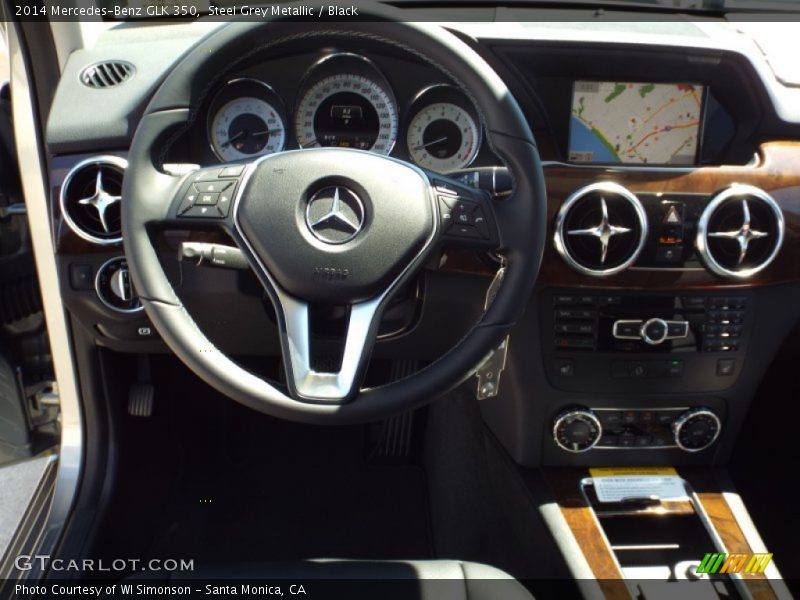 Steel Grey Metallic / Black 2014 Mercedes-Benz GLK 350