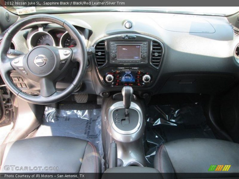 Sapphire Black / Black/Red Leather/Silver Trim 2012 Nissan Juke SL
