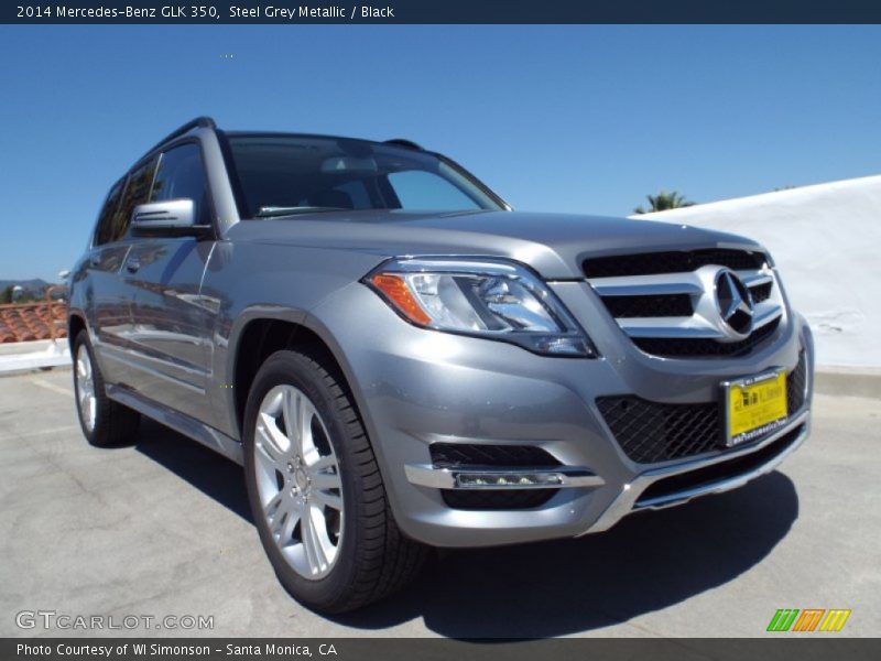 Steel Grey Metallic / Black 2014 Mercedes-Benz GLK 350