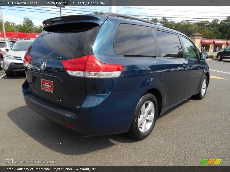 South Pacific Blue Pearl / Light Gray 2011 Toyota Sienna LE