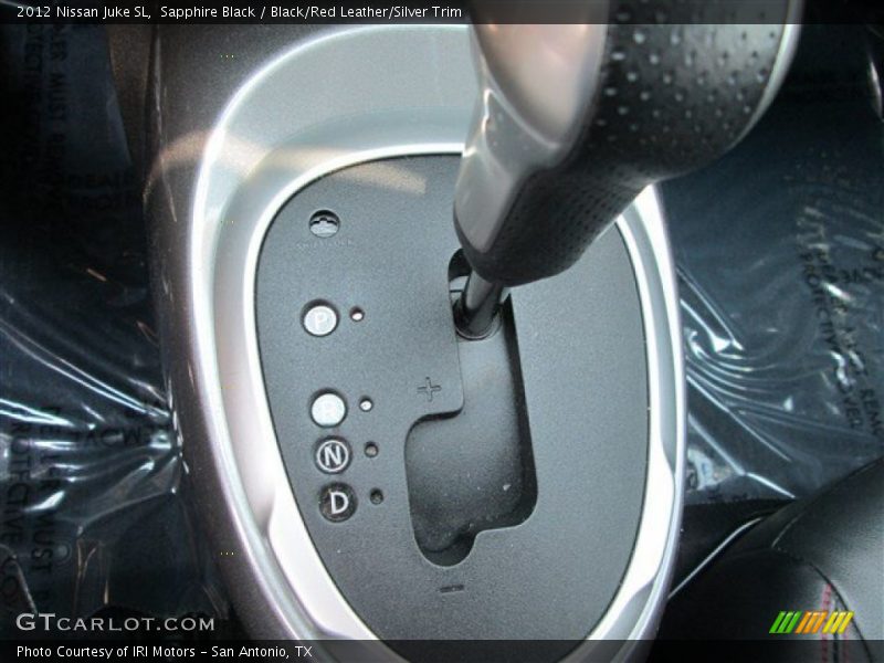 Sapphire Black / Black/Red Leather/Silver Trim 2012 Nissan Juke SL