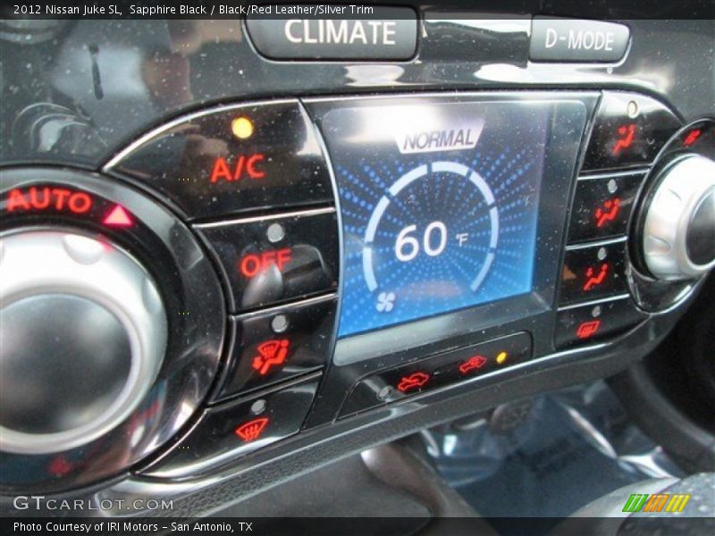 Sapphire Black / Black/Red Leather/Silver Trim 2012 Nissan Juke SL