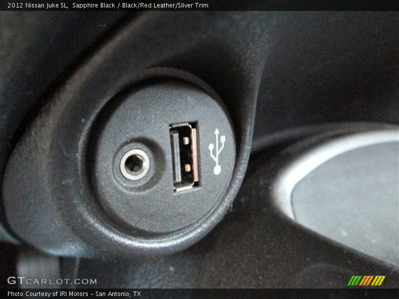 Sapphire Black / Black/Red Leather/Silver Trim 2012 Nissan Juke SL