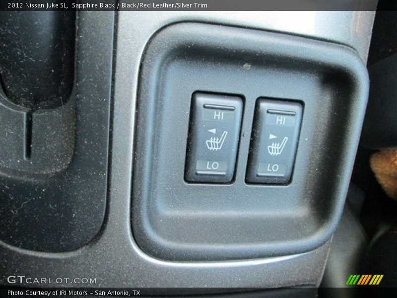 Sapphire Black / Black/Red Leather/Silver Trim 2012 Nissan Juke SL