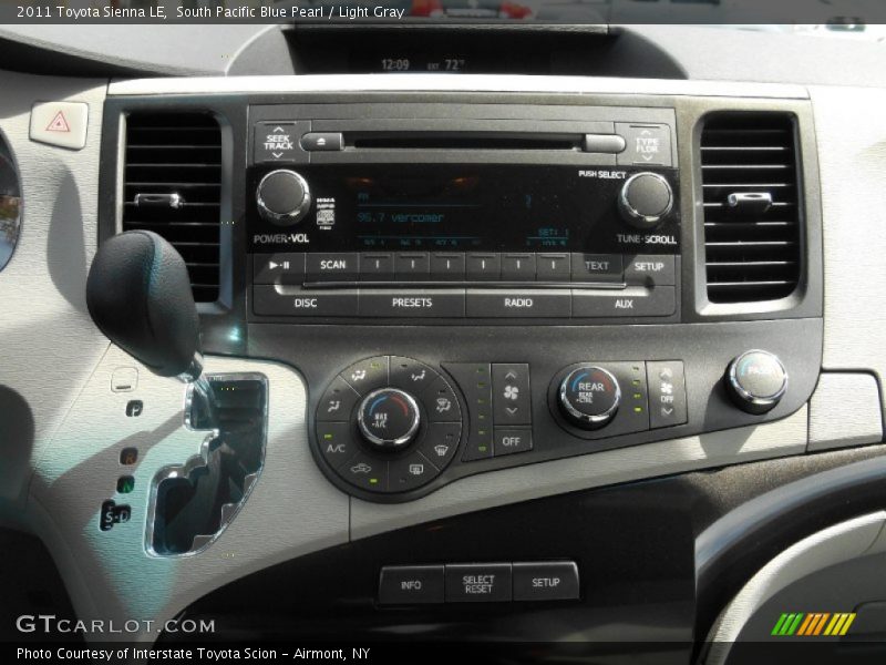 South Pacific Blue Pearl / Light Gray 2011 Toyota Sienna LE