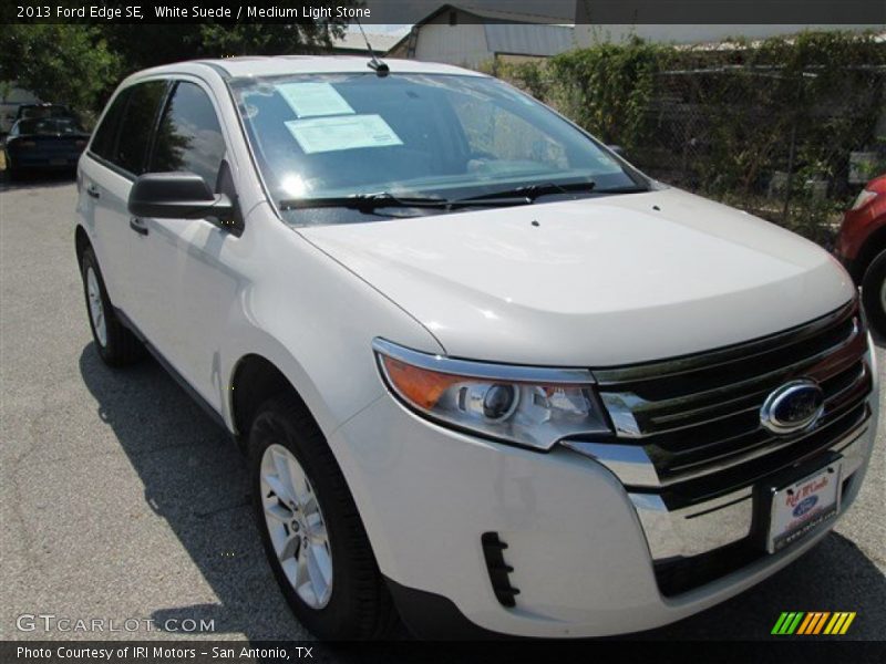 White Suede / Medium Light Stone 2013 Ford Edge SE