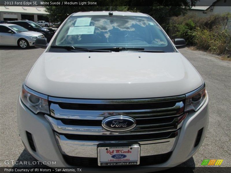White Suede / Medium Light Stone 2013 Ford Edge SE