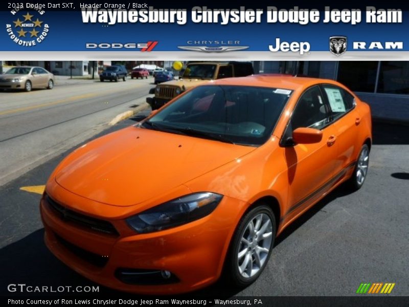 Header Orange / Black 2013 Dodge Dart SXT