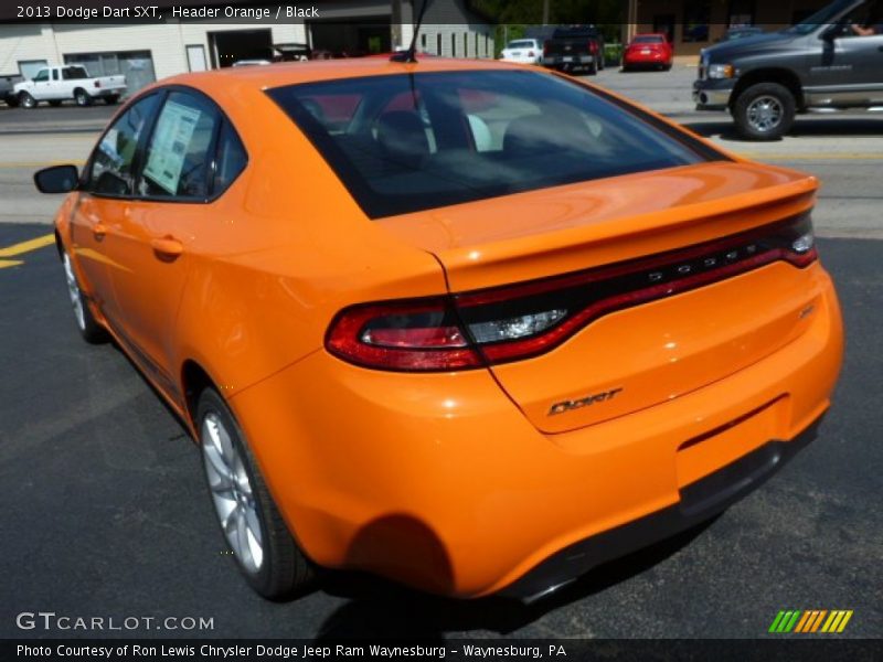 Header Orange / Black 2013 Dodge Dart SXT