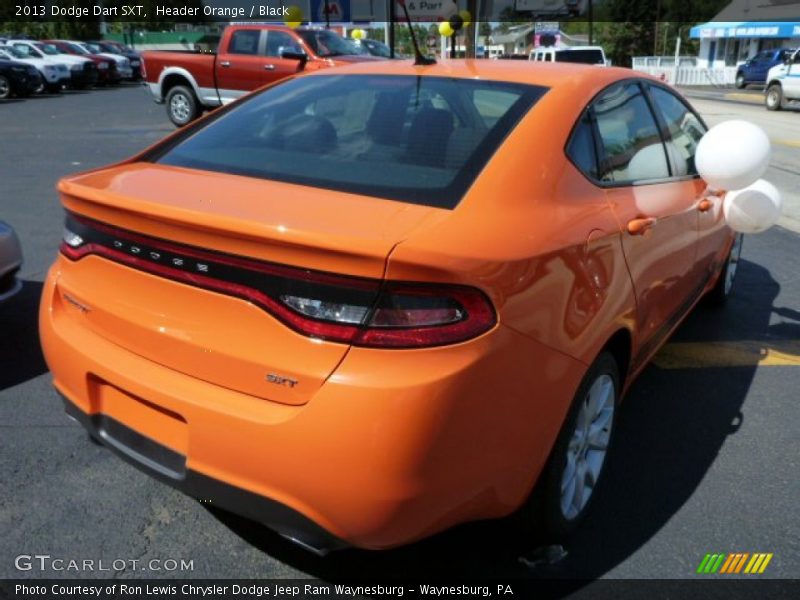 Header Orange / Black 2013 Dodge Dart SXT