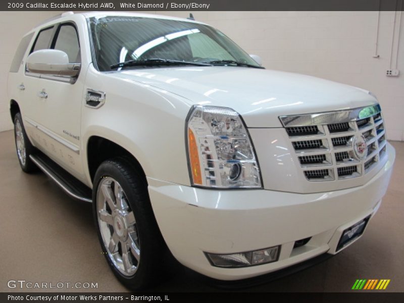 White Diamond / Ebony/Ebony 2009 Cadillac Escalade Hybrid AWD