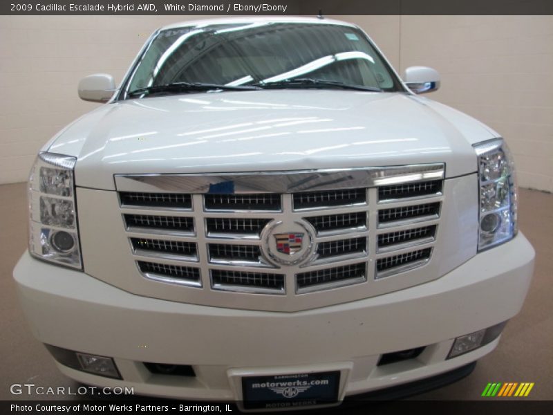 White Diamond / Ebony/Ebony 2009 Cadillac Escalade Hybrid AWD