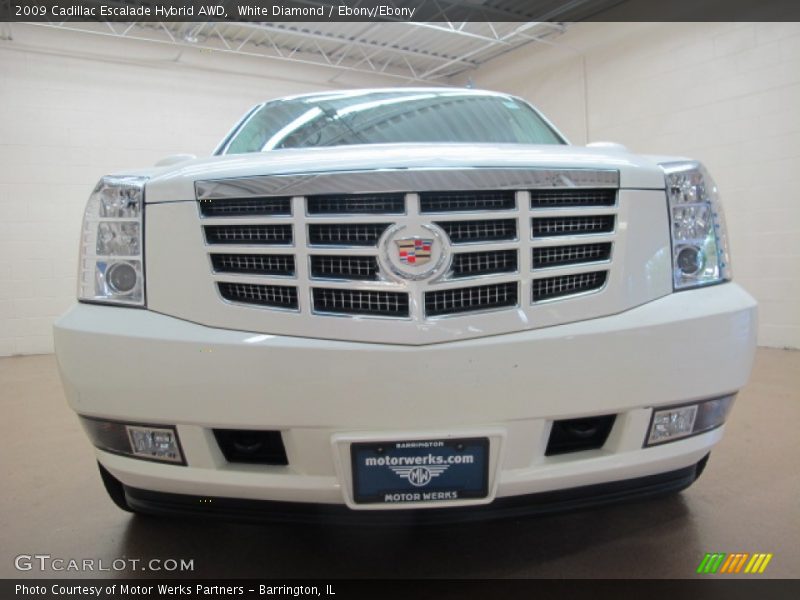 White Diamond / Ebony/Ebony 2009 Cadillac Escalade Hybrid AWD