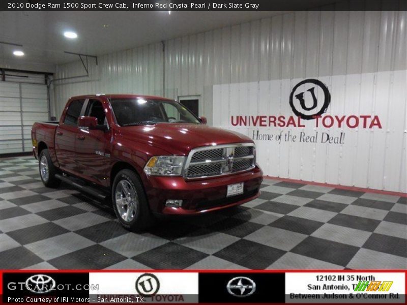 Inferno Red Crystal Pearl / Dark Slate Gray 2010 Dodge Ram 1500 Sport Crew Cab