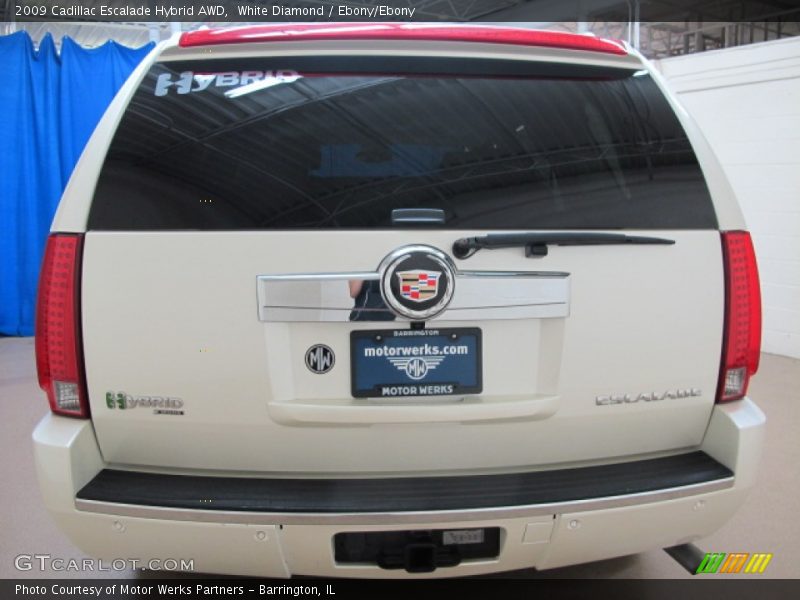 White Diamond / Ebony/Ebony 2009 Cadillac Escalade Hybrid AWD