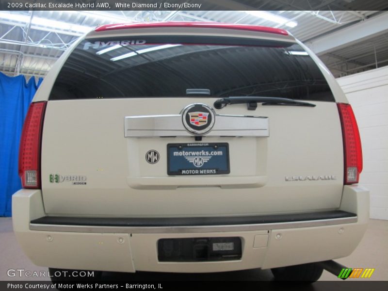 White Diamond / Ebony/Ebony 2009 Cadillac Escalade Hybrid AWD