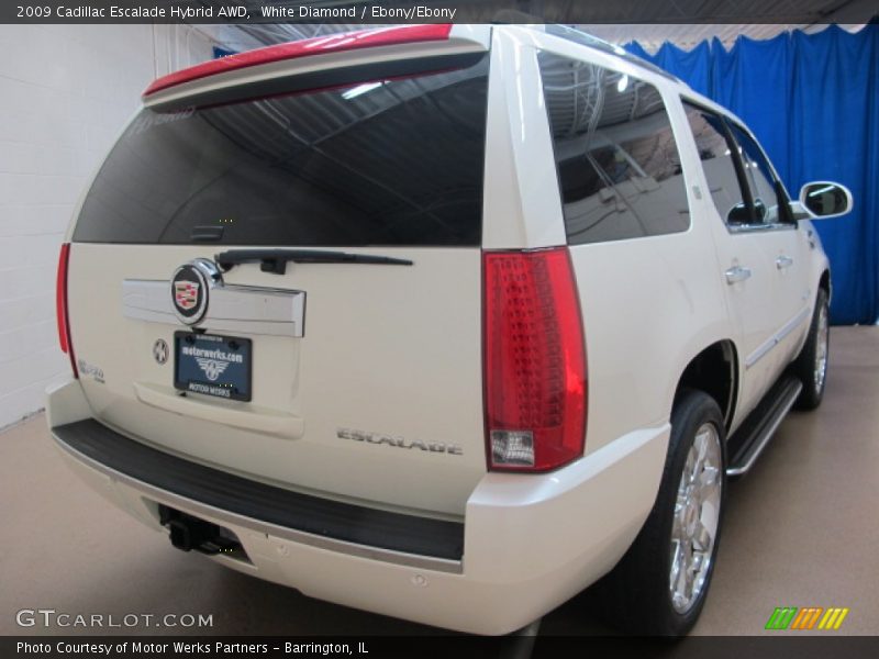 White Diamond / Ebony/Ebony 2009 Cadillac Escalade Hybrid AWD