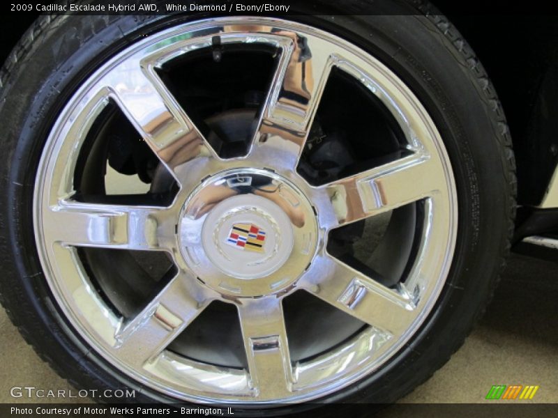 White Diamond / Ebony/Ebony 2009 Cadillac Escalade Hybrid AWD