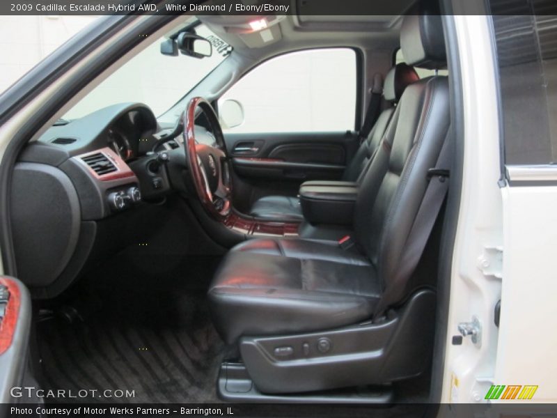 White Diamond / Ebony/Ebony 2009 Cadillac Escalade Hybrid AWD