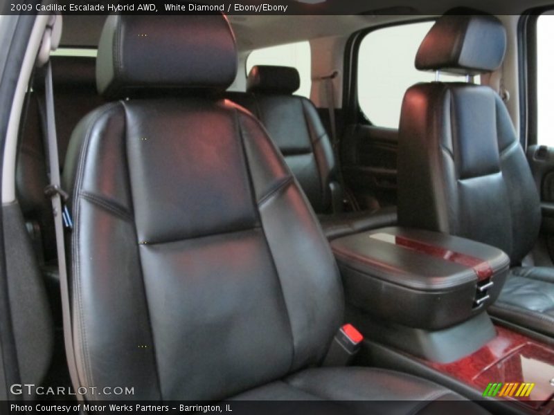 White Diamond / Ebony/Ebony 2009 Cadillac Escalade Hybrid AWD