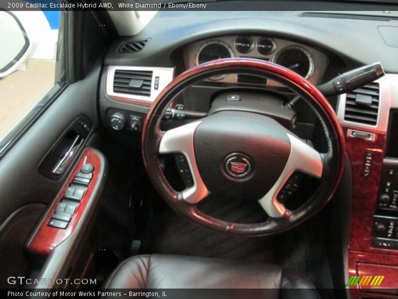 White Diamond / Ebony/Ebony 2009 Cadillac Escalade Hybrid AWD