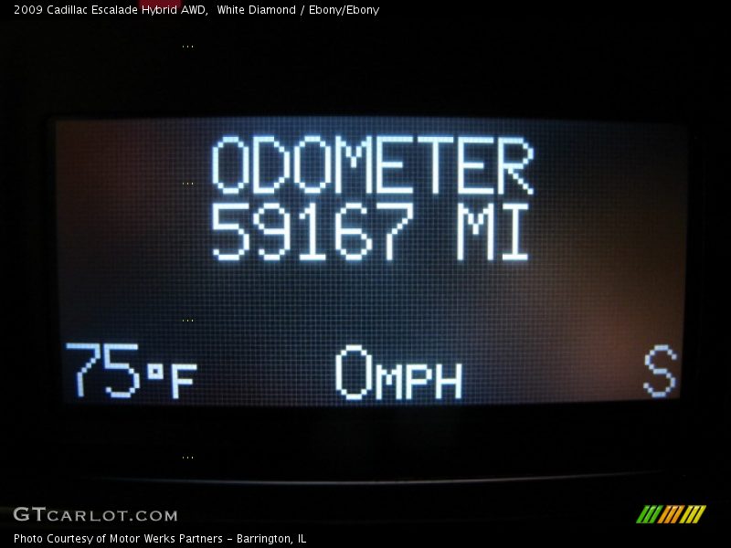 White Diamond / Ebony/Ebony 2009 Cadillac Escalade Hybrid AWD