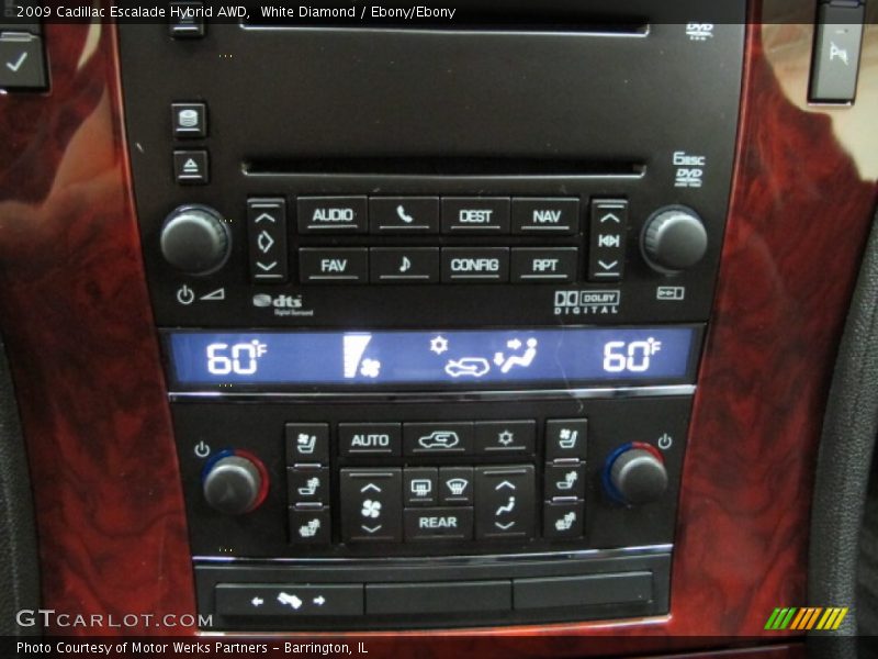 White Diamond / Ebony/Ebony 2009 Cadillac Escalade Hybrid AWD